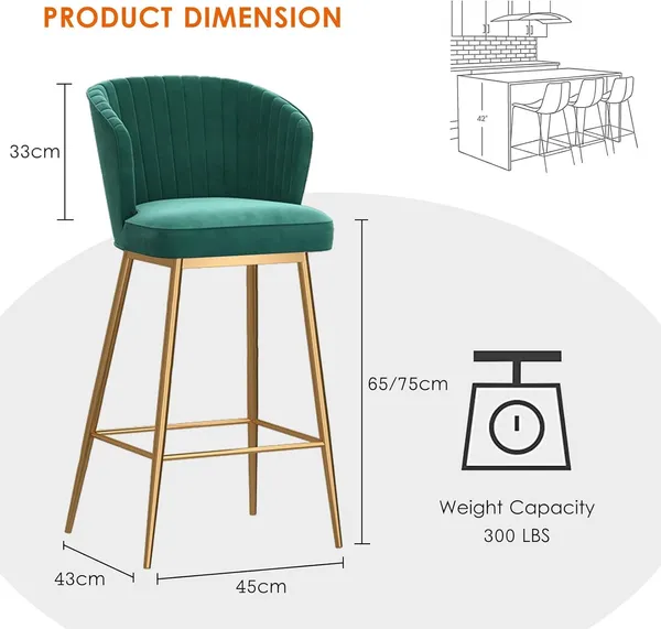 Velvet_Bar_Stool_With_Backrest
