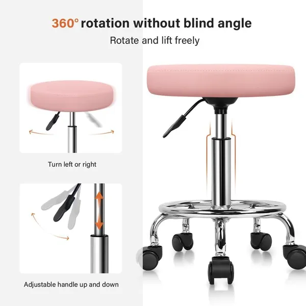 Pu_Leather_Rolling_Stool_With_Footrest