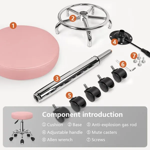 Pu_Leather_Rolling_Stool_With_Footrest