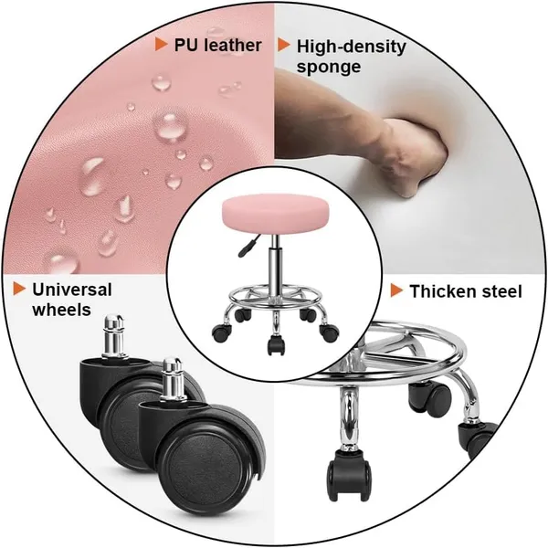 Pu_Leather_Rolling_Stool_With_Footrest