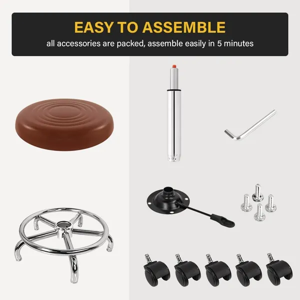 Pu_Leather_Rolling_Stool_With_Footrest