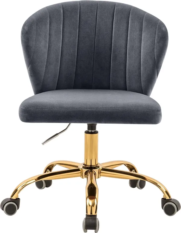 Velvet_Upholstered_Swivel_Office_Chair