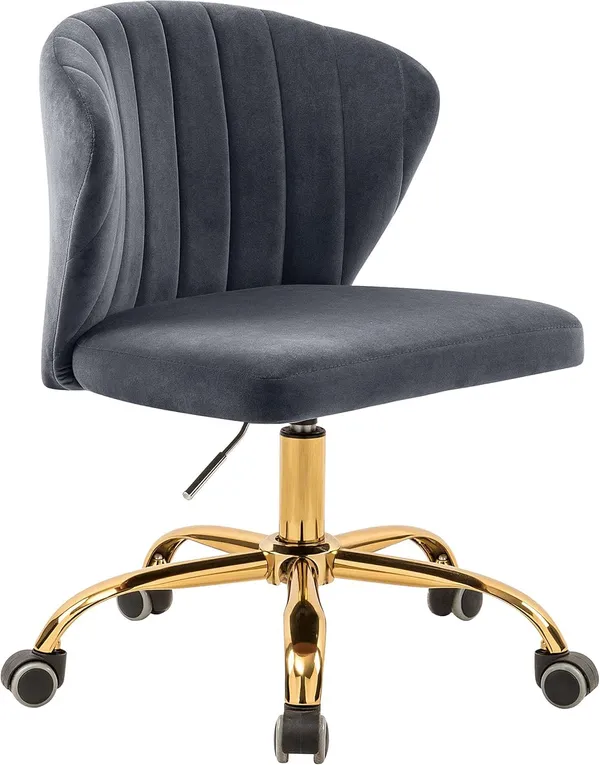 Velvet_Upholstered_Swivel_Office_Chair