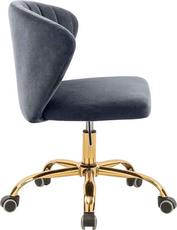 Velvet_Upholstered_Swivel_Office_Chair