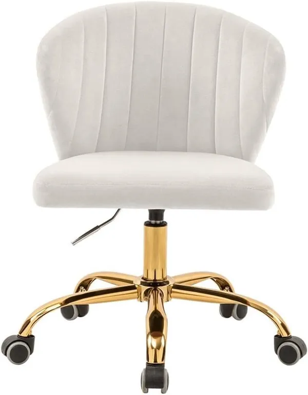Velvet_Upholstered_Swivel_Adjustable_Office_Chair