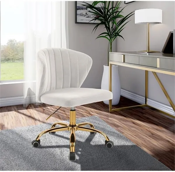 Velvet_Upholstered_Swivel_Adjustable_Office_Chair