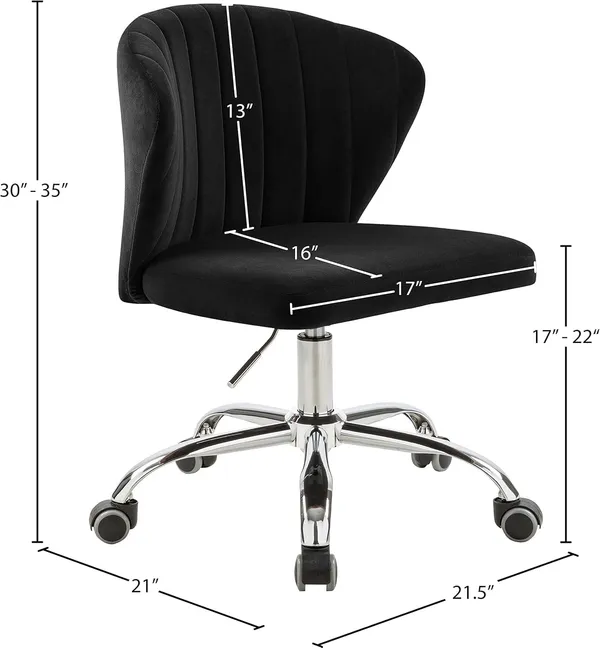 Velvet_Upholstered_Swivel_Office_Chair
