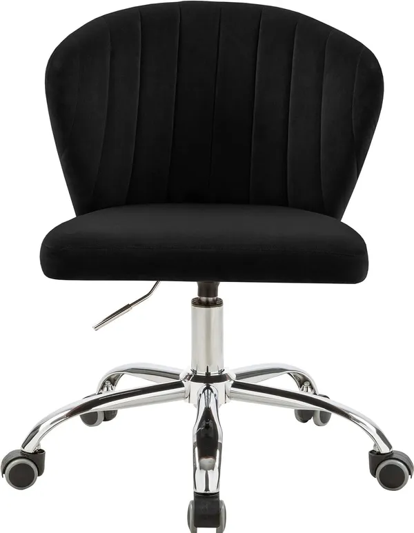 Velvet_Upholstered_Swivel_Office_Chair