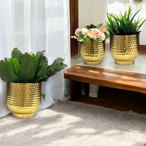 Metal_Hammered_Planter_Set
