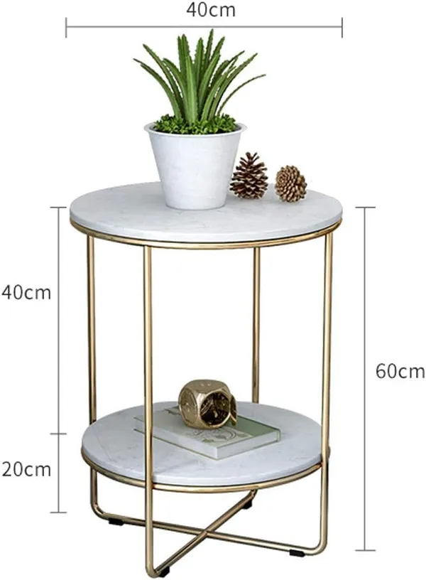 Double_Layer_End_Table_With_Marble_Top_And_Iron_Frame