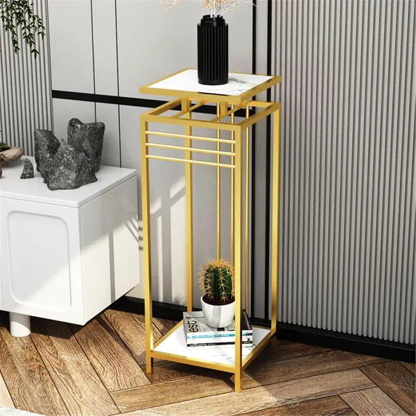 Metal_Plant_Stand_With_2_Tier_Square_Shelving_Unit