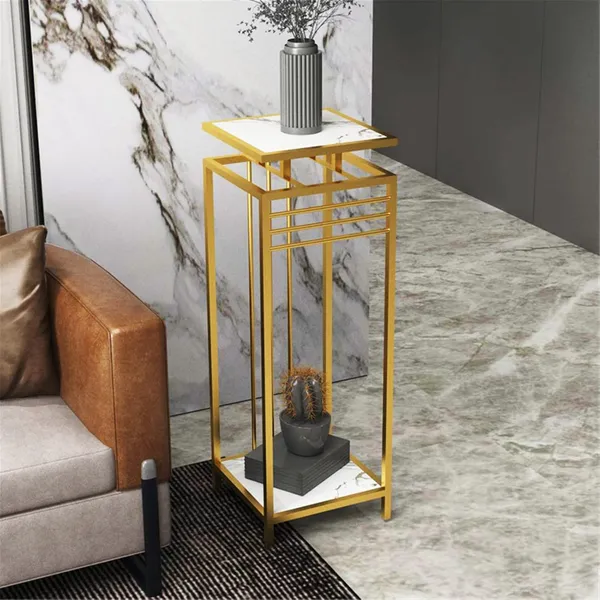 Metal_Plant_Stand_With_2_Tier_Square_Shelving_Unit