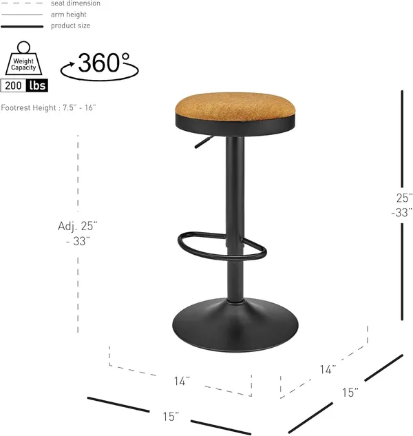 Pu_Leather_Swivel_Bar_Stool_With_Footrest