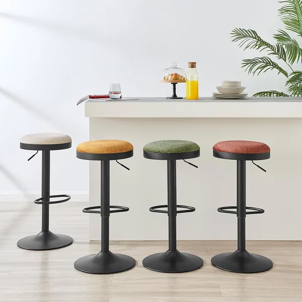 Pu_Leather_Swivel_Bar_Stool_With_Footrest