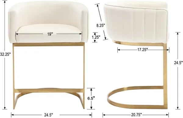 Velvet_Upholstered_Counter_Height_Bar_Stool_With_Arms
