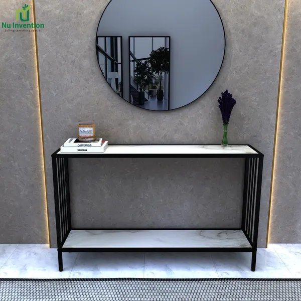 Console_Table_With_Marble_Finish_Wooden_Top