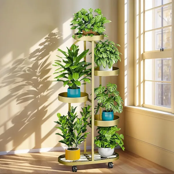 4_Tier_Round_Metal_Plant_Stand_With_Wheels