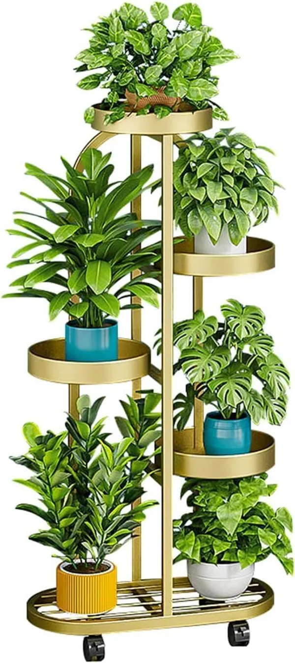 4_Tier_Round_Metal_Plant_Stand_With_Wheels