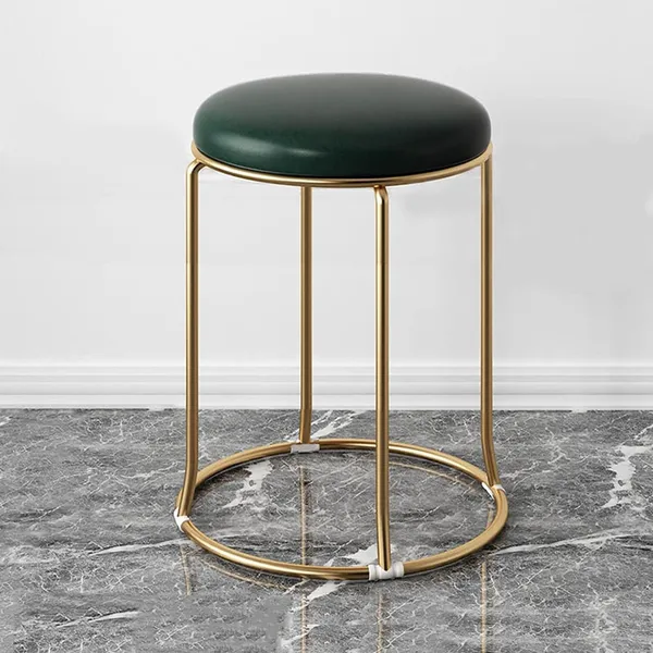 Round_Leather_Metal_Stool