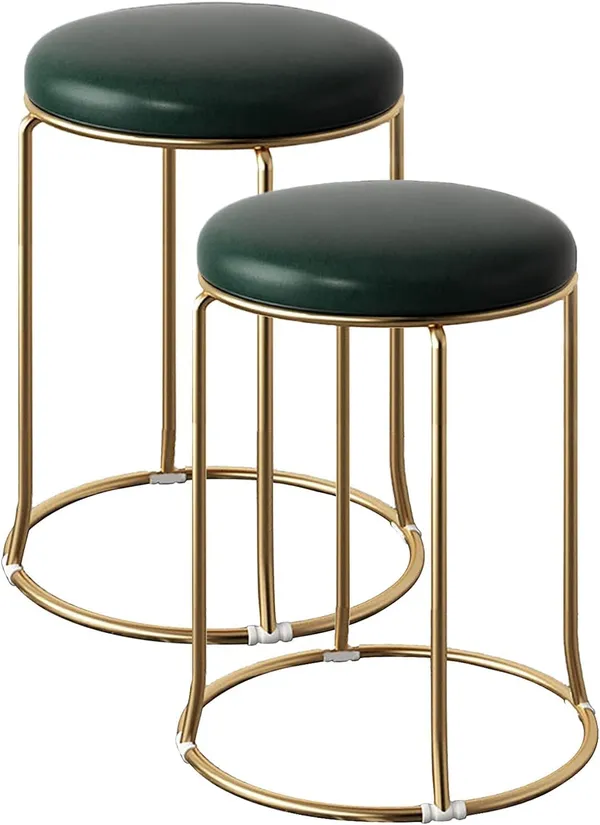 Round_Leather_Metal_Stool