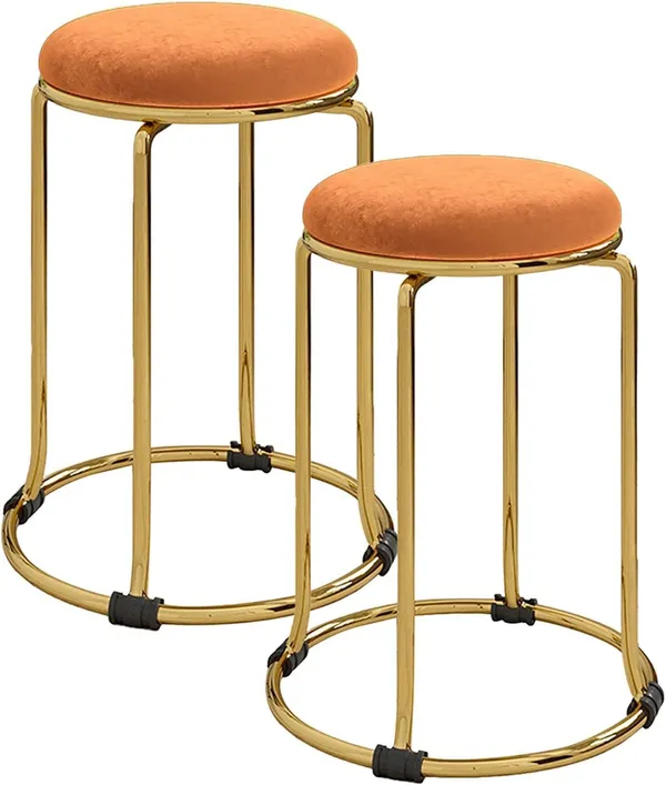 Round_Flannel_Stool_With_Metal_Base