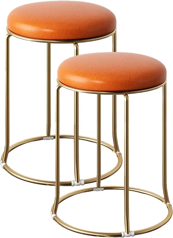Round_Leather_Metal_Stool