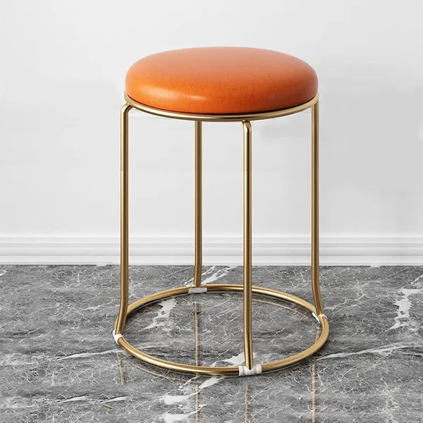 Round_Leather_Metal_Stool