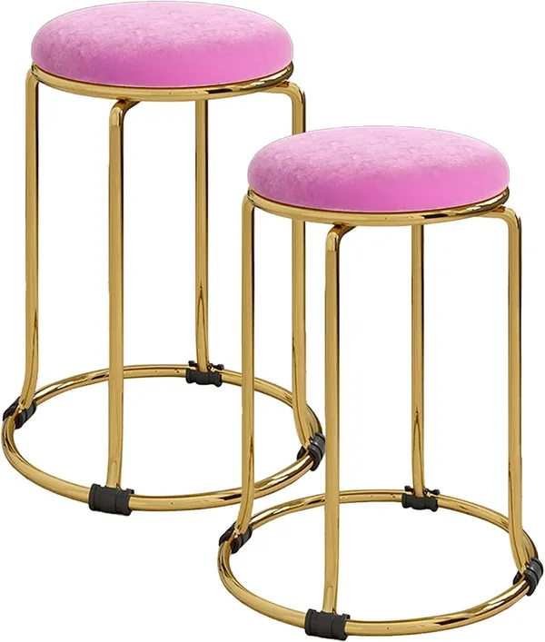 Round_Flannel_Stool_With_Metal_Base