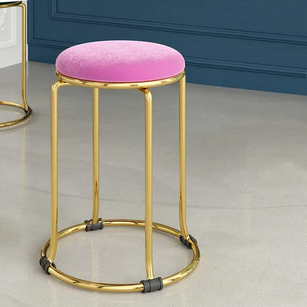 Round_Flannel_Stool_With_Metal_Base