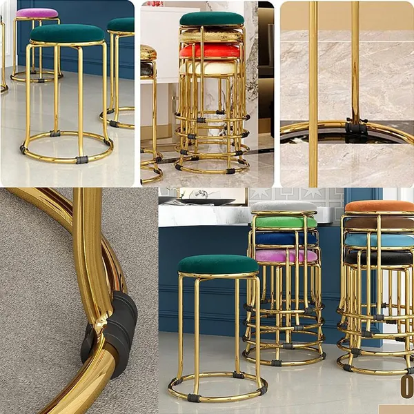 Round_Flannel_Stool_With_Metal_Base