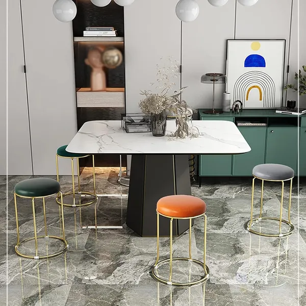 Round_Leather_Metal_Stool