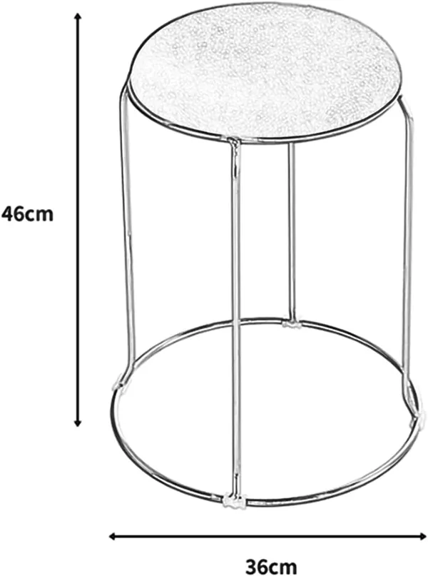 Round_Leather_Metal_Stool