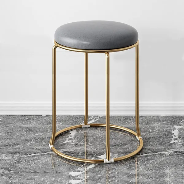Round_Leather_Metal_Stool