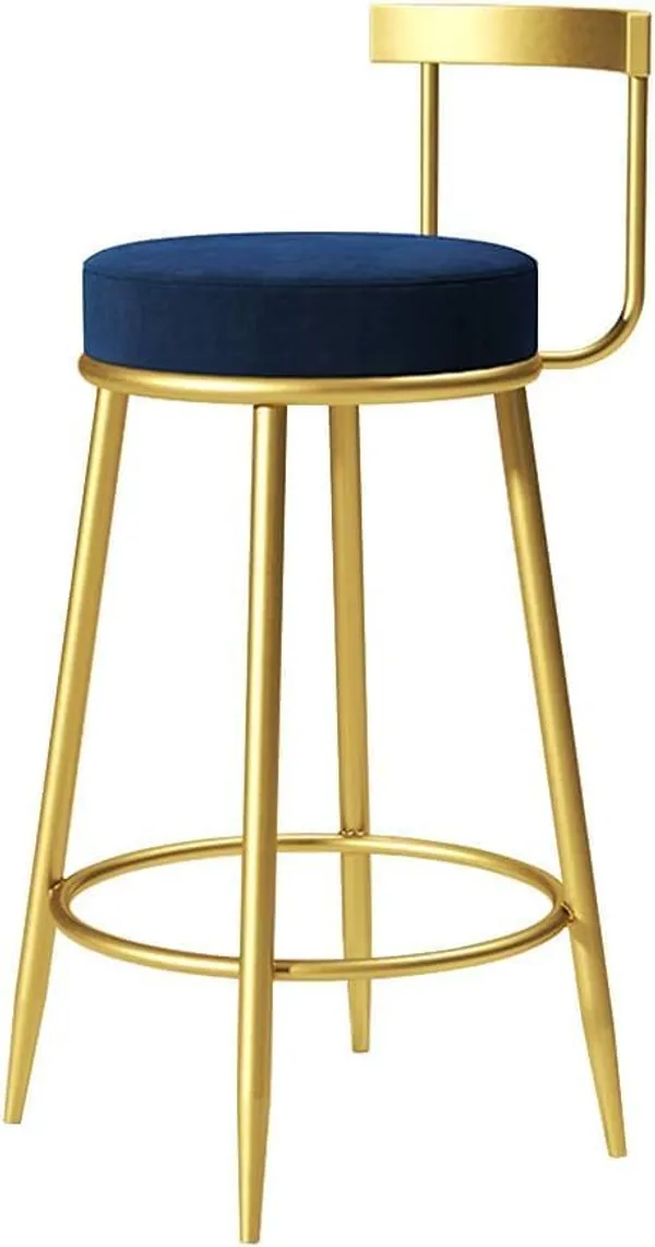 Velvet_Bar_Stool_With_Footrest