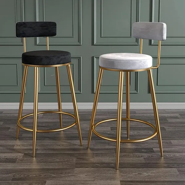 Velvet_Upholstered_Bar_Stool_With_Backrest