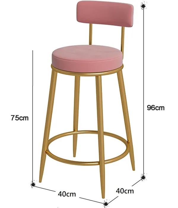 Velvet_Upholstered_Bar_Stool_With_Backrest