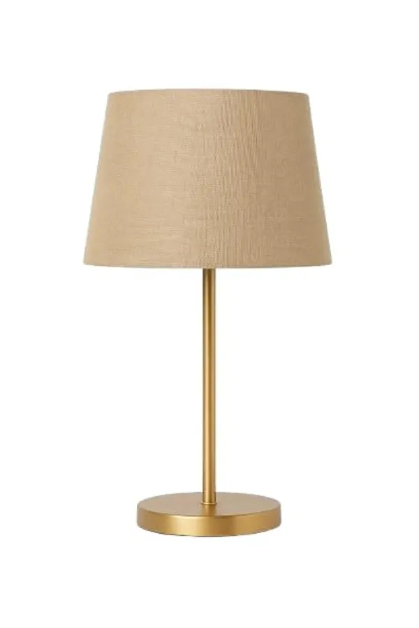 Table_Lamp_With_Brass_Finish_And_Fabric_Shade