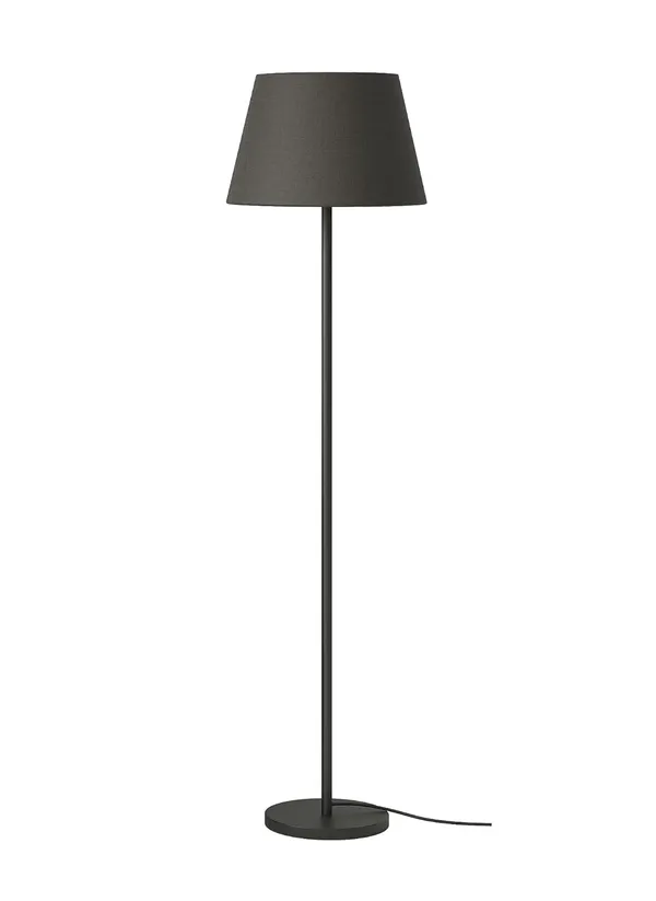 Floor_Lamp_With_Metal_Base_And_Fabric_Shade