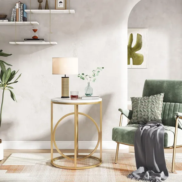 Round_End_Table_With_Marble_Top_And_Metal_Frame