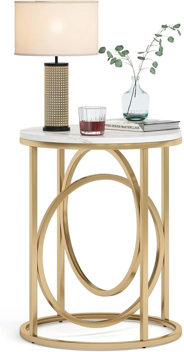 Round_End_Table_With_Marble_Top_And_Metal_Frame