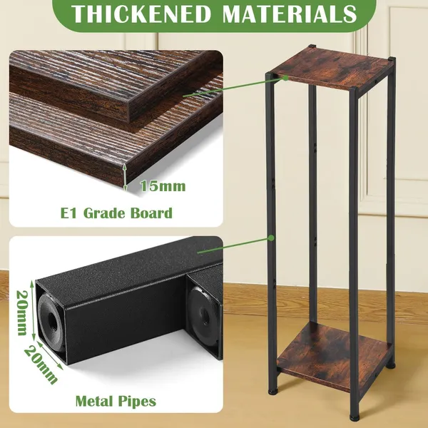 2_Tier_Plant_Stand_With_Wood_Shelves