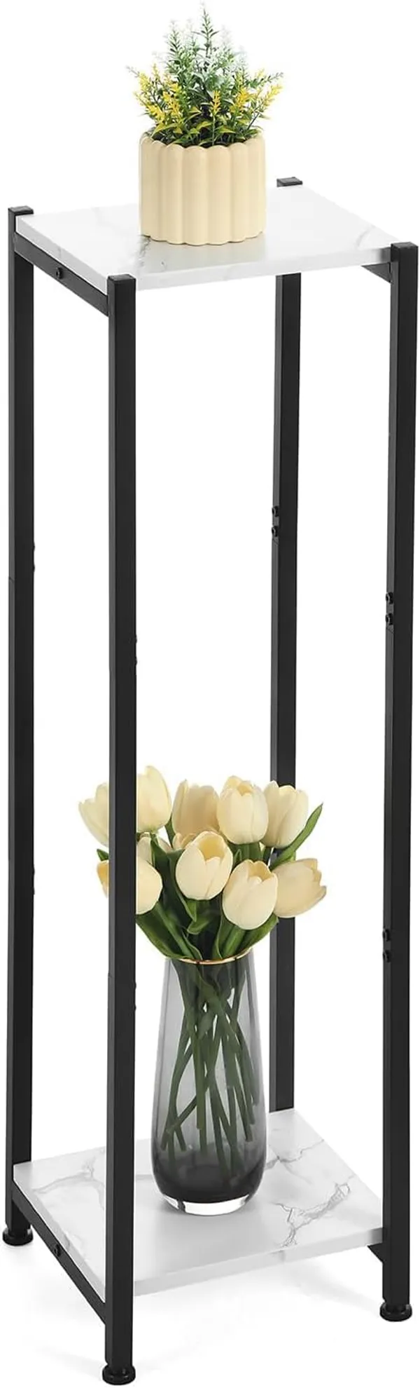 2_Tier_Plant_Stand_With_Wood_Shelves