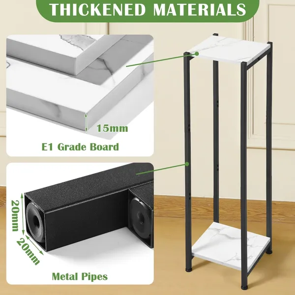 2_Tier_Plant_Stand_With_Wood_Shelves