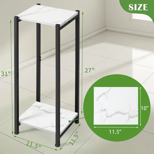 2_Tier_Plant_Stand_With_Wood_Shelves