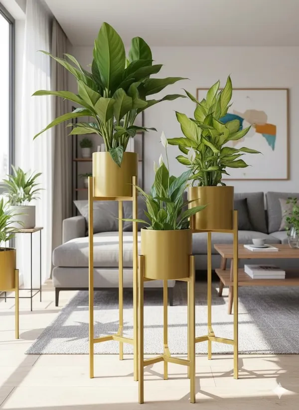 Metal_Floor_Plant_Stand_Set