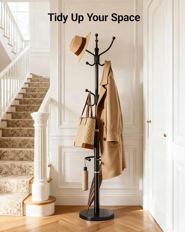 Metal_Coat_Rack_With_Umbrella_Holder