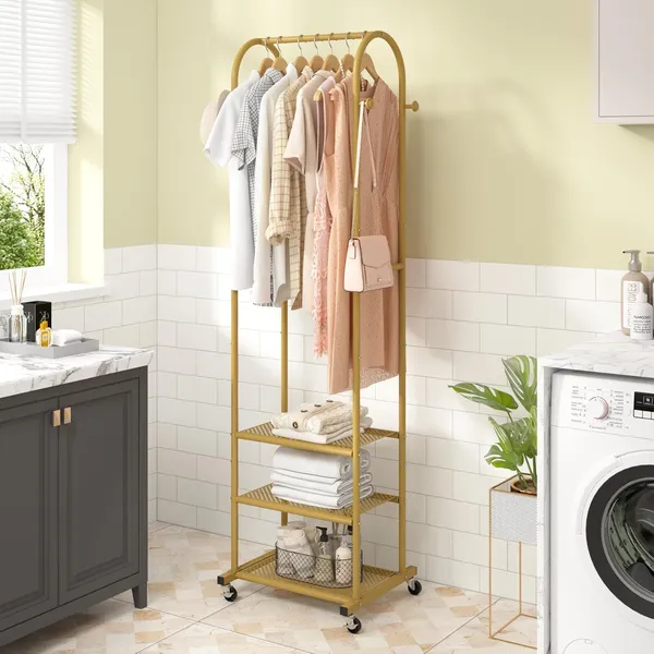 Clothing_Rack_With_Wheels_And_Shelves