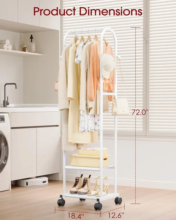 Heavy_Duty_Clothes_Rack_With_Mesh_Shoe_Shelves