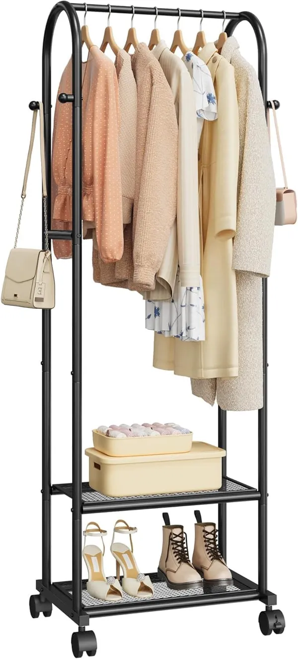 Clothes_Rack_With_Shoe_Shelves
