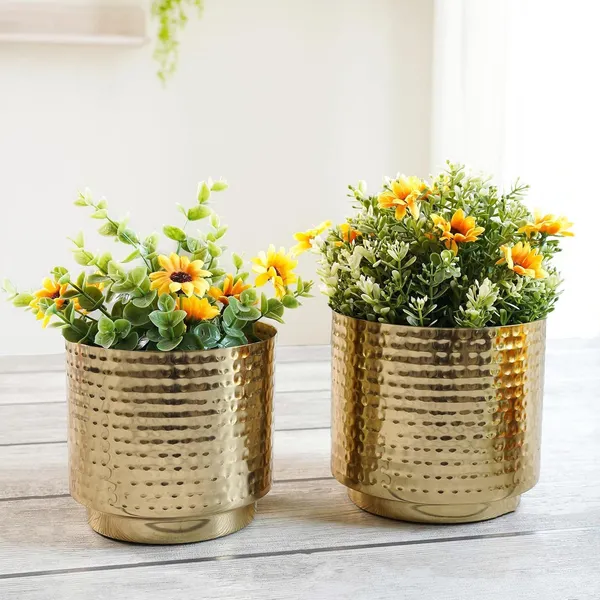 Metal_Hammered_Planter_Set_Of_2